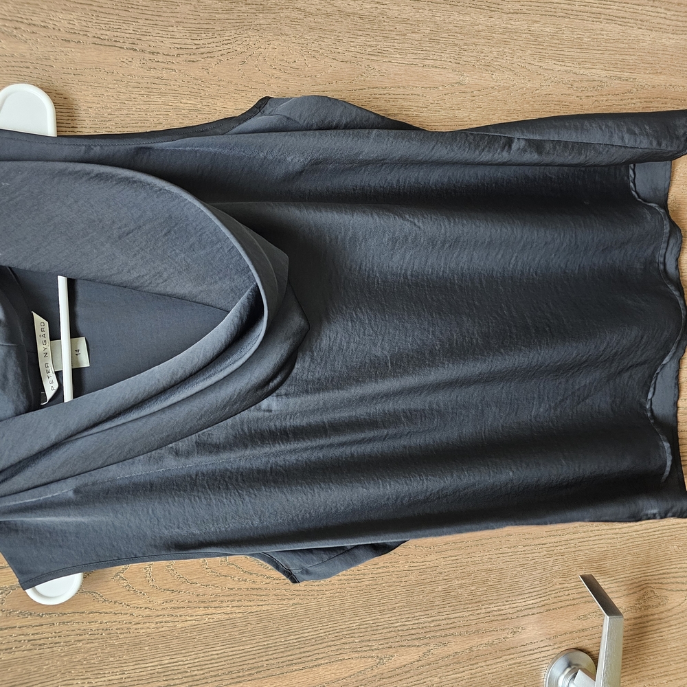 Elegant Black Cowl Neck Top
